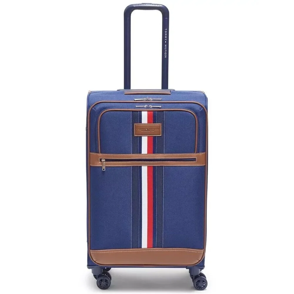 Tommy Hilfiger Luggage suitcase Logan Large Check-in Softside Spinner blue
